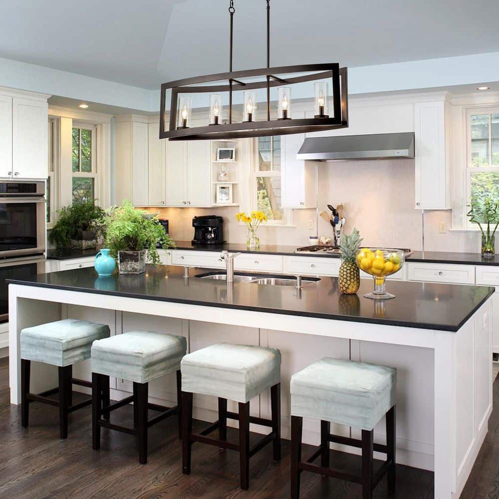 Oil Rubbed Bronze 5-Light Industrial Cage Pendant