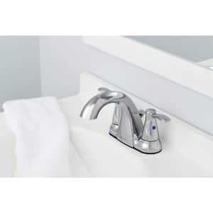 Gable 4 in. Centerset 2-Handle Mid-Arc Bathroom Faucet in Chrome