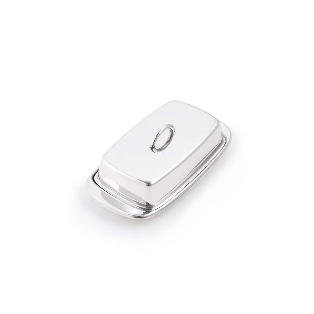 8 oz. Silver Stainless Steel Butter Dishes