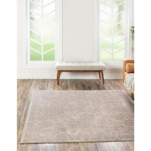 Portland Albany Ivory/Beige 6 ft. x 6 ft. Square Area Rug