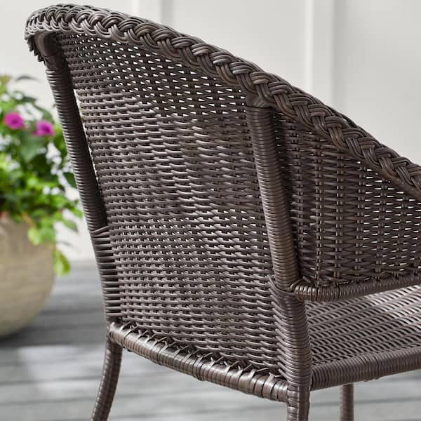 StyleWell Emerald View Brown Wicker Outdoor Stack Lounge Chair