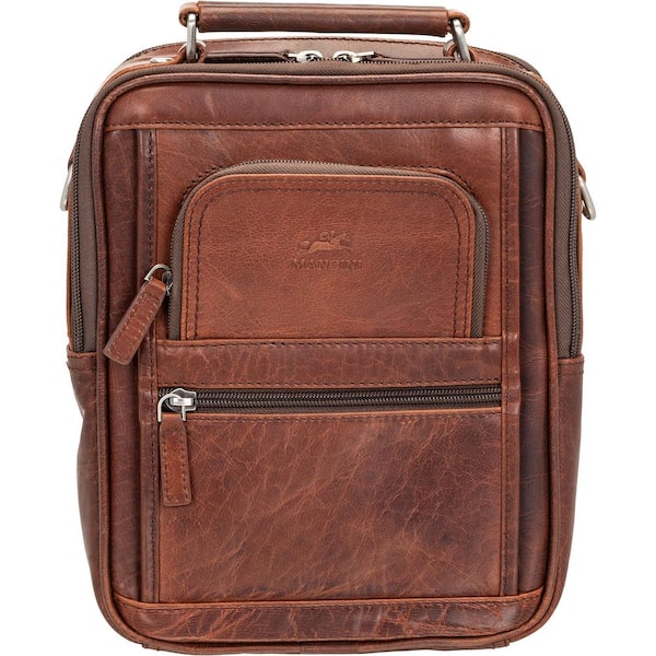 Buffalo Brown Large Tote Bag with Zippered Rear Organizer