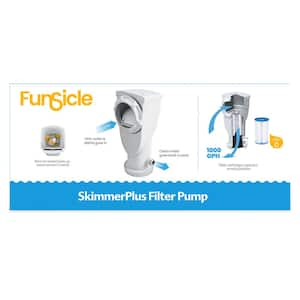 1000 Gal. SkimmerPlus 2-In-1 Filter Pump System for Above Ground Pool