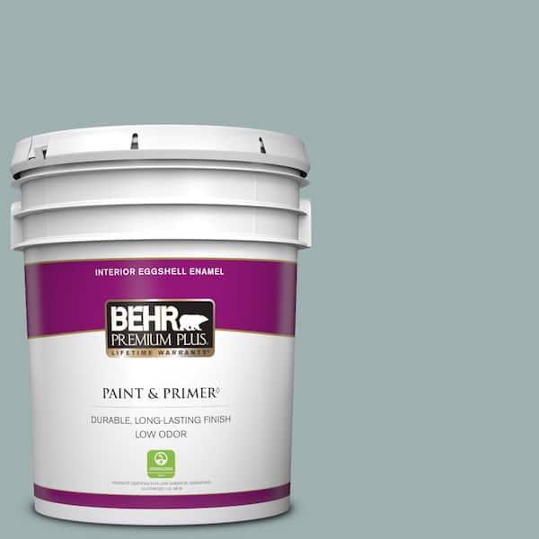 BEHR PREMIUM PLUS 5 gal. #PPF-36 Veranda Charm Eggshell Enamel Low Odor Interior Paint & Primer