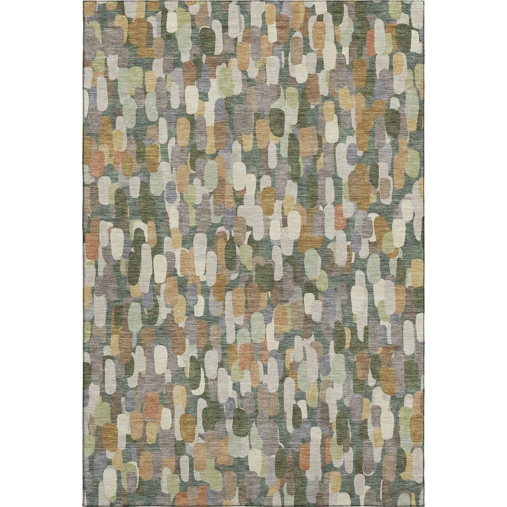 Mayfield Premium Machine Washable Abstract AMF2451 Basil 9 ft. x 12 ft. Area Rug price history on PriceWatchPro