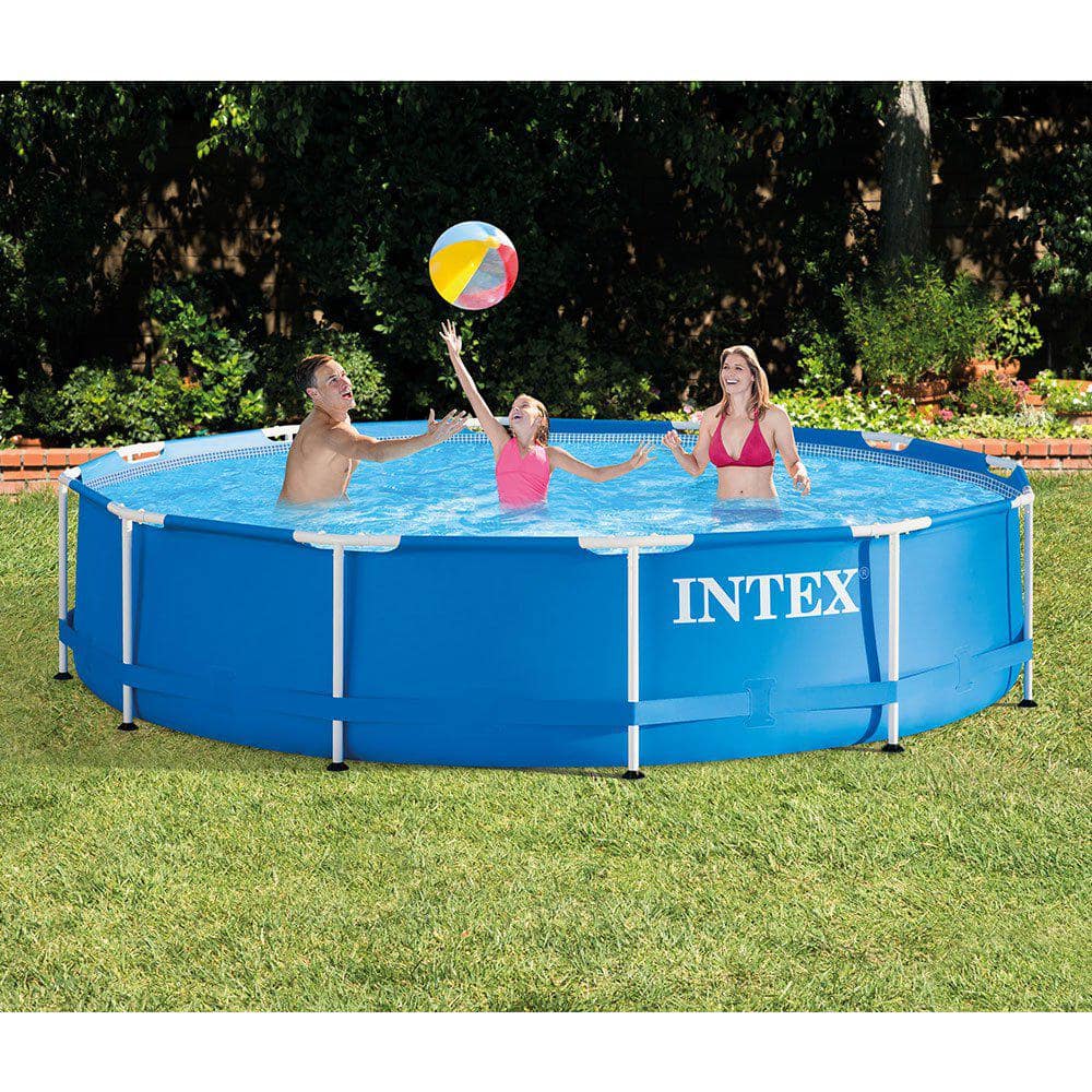 køn Imponerende Human Intex 12 ft. x 30 in. Metal Frame 1718 Gal. Capacity Above Ground Pool  28210EH - The Home Depot