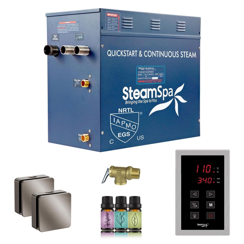 Oasis Series 10500-Watt Steam Generator with Continuous Steam Plus Easy Touch Pad in Brushed Nickel price history on PriceWatchPro