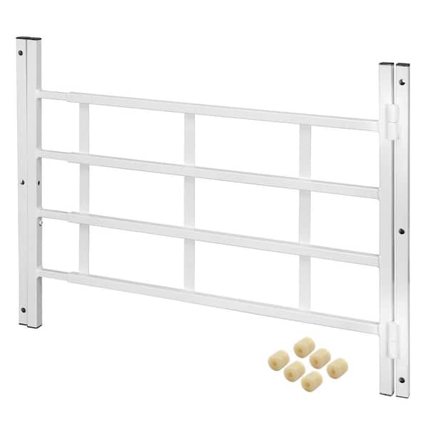 Segal 21 in., Painted Carbon Steel, Hinged 4-Bar Window Grill in White