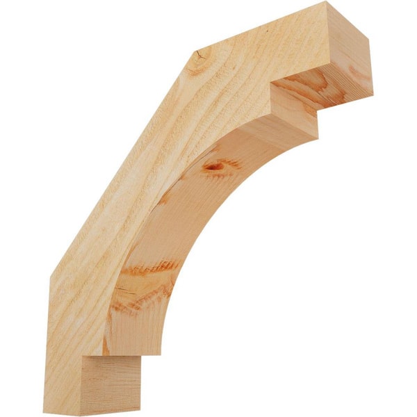 4"W x 16"D x 16"H Merced Rough Sawn Knee Brace, Douglas Fir