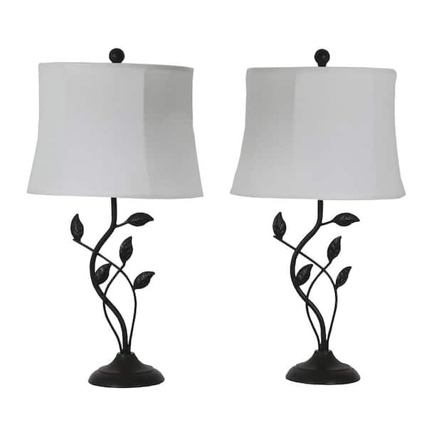 Decor Therapy Olivia Leaf 26 In Bronze, Home Depot Table Lamps Sets
