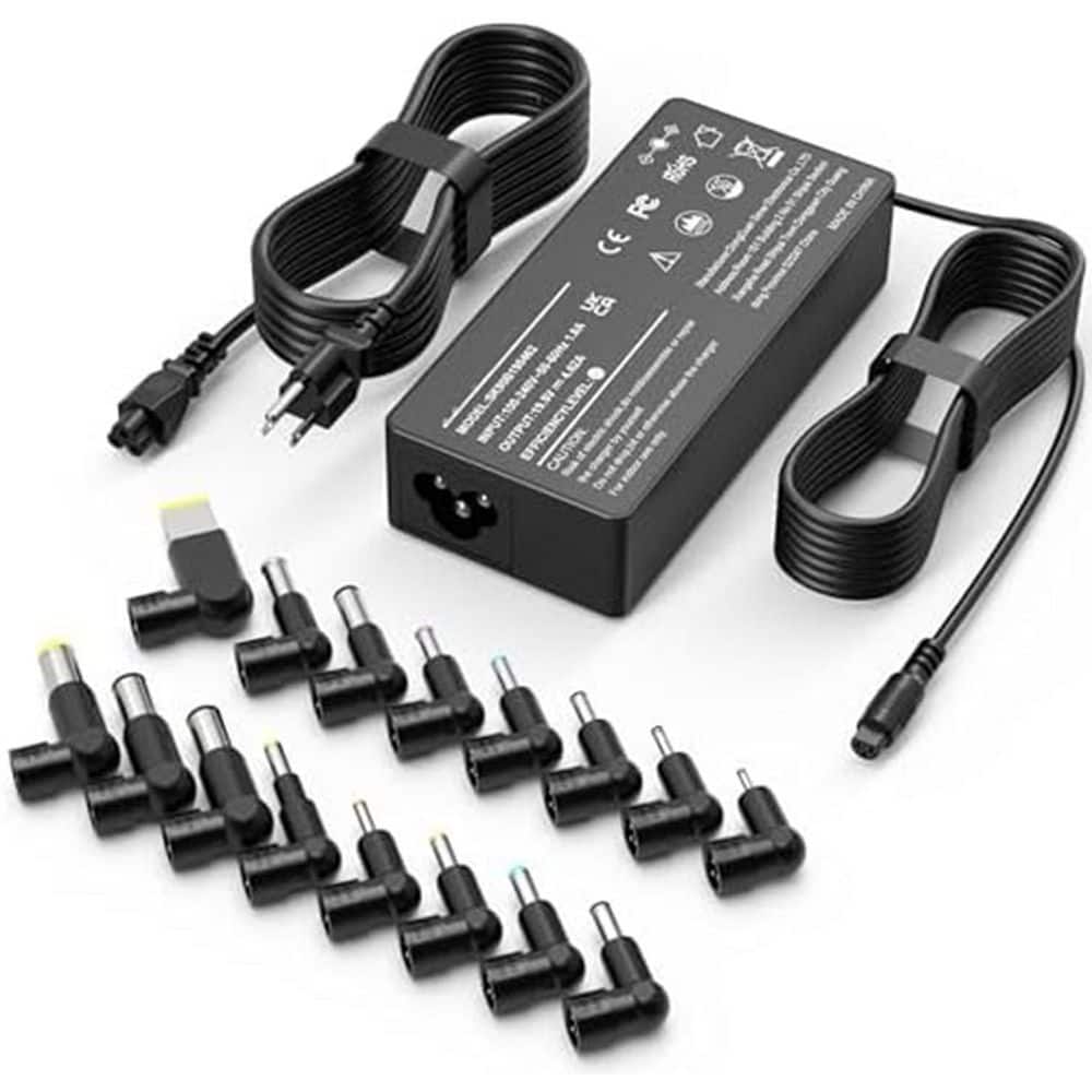 90W Universal Laptop Charger with 16 Tips Compatible with HP Dell Lenovo Asus Acer Toshiba Ultrabook Chromebook