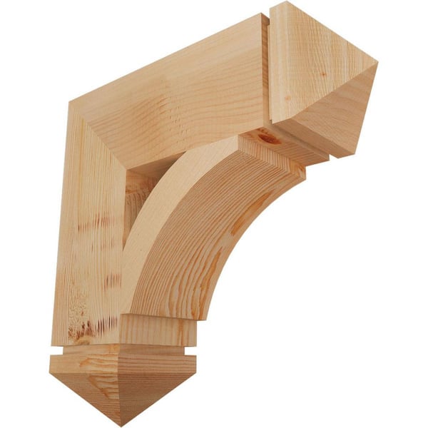 Ekena Millwork 5.5 in. x 20 in. x 20 in. Douglas Fir Thorton Arts and Crafts Smooth Bracket