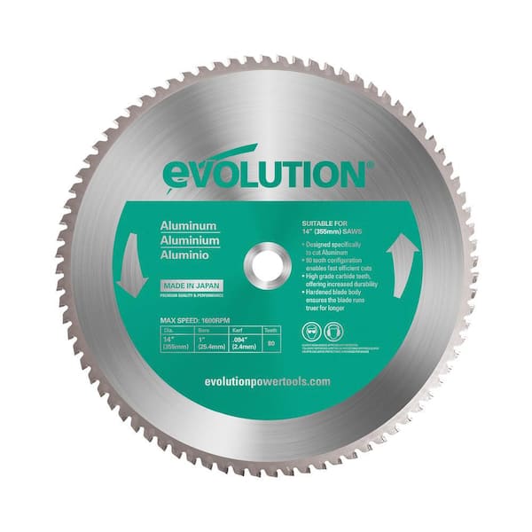 Evolution Power Tools 14 in. 80-Teeth Aluminum Cutting Saw Blade