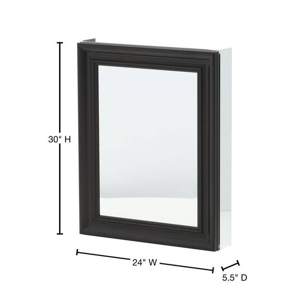 Espresso medicine cabinet with mirror discount