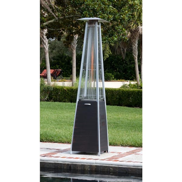 40,000 BTU Coronado Brushed Bronze Pyramid Flame Gas Patio Heater