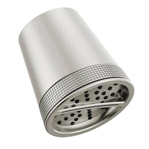 3-Spray Patterns 1.75 GPM 4.25 in. Wall Mount Fixed Shower Head in Lumicoat Stainless