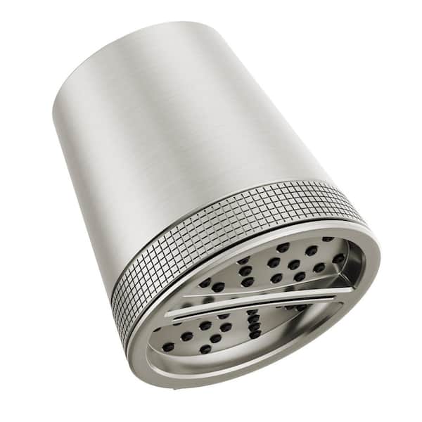 Delta 3-Spray Patterns 1.75 GPM 4.25 in. Wall Mount Fixed Shower Head in Lumicoat Stainless