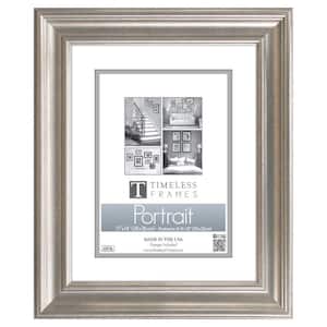Lauren 1-Opening 11 in. x 14 in. Silver Matted Picture Frame
