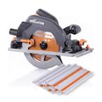 Evolution Power Tools 15 Amp 7-1/4 in. Circular Track Saw Kit with