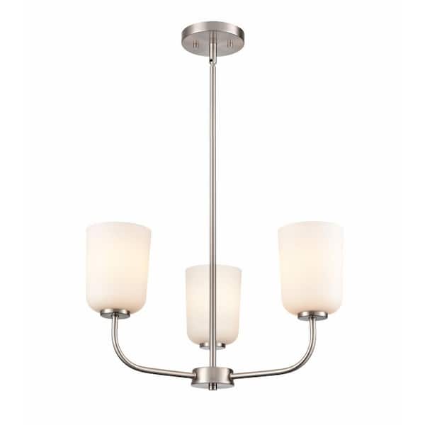 Laphia 3 light Brushed Nickel Chandelier Ceiling Light