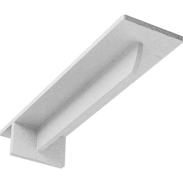 Ekena Millwork 3 in. x 2 in. x 12 in. Steel Hammered White Heaton Bracket