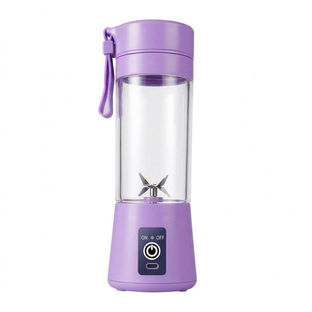 Light Purple 380ML Food Grade PC ABS Portable Juicer Cup Electric Blender 6 Blades Non Slip Silicone Base price history on PriceWatchPro