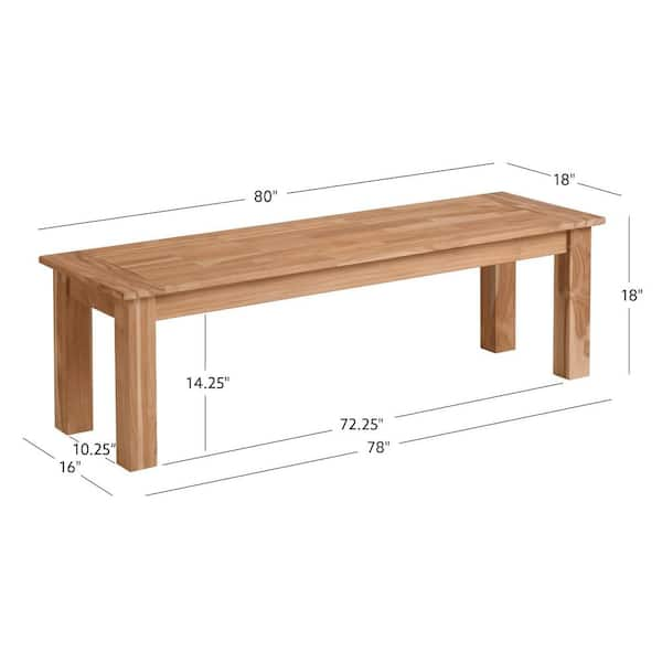 Dining bench measurements sale