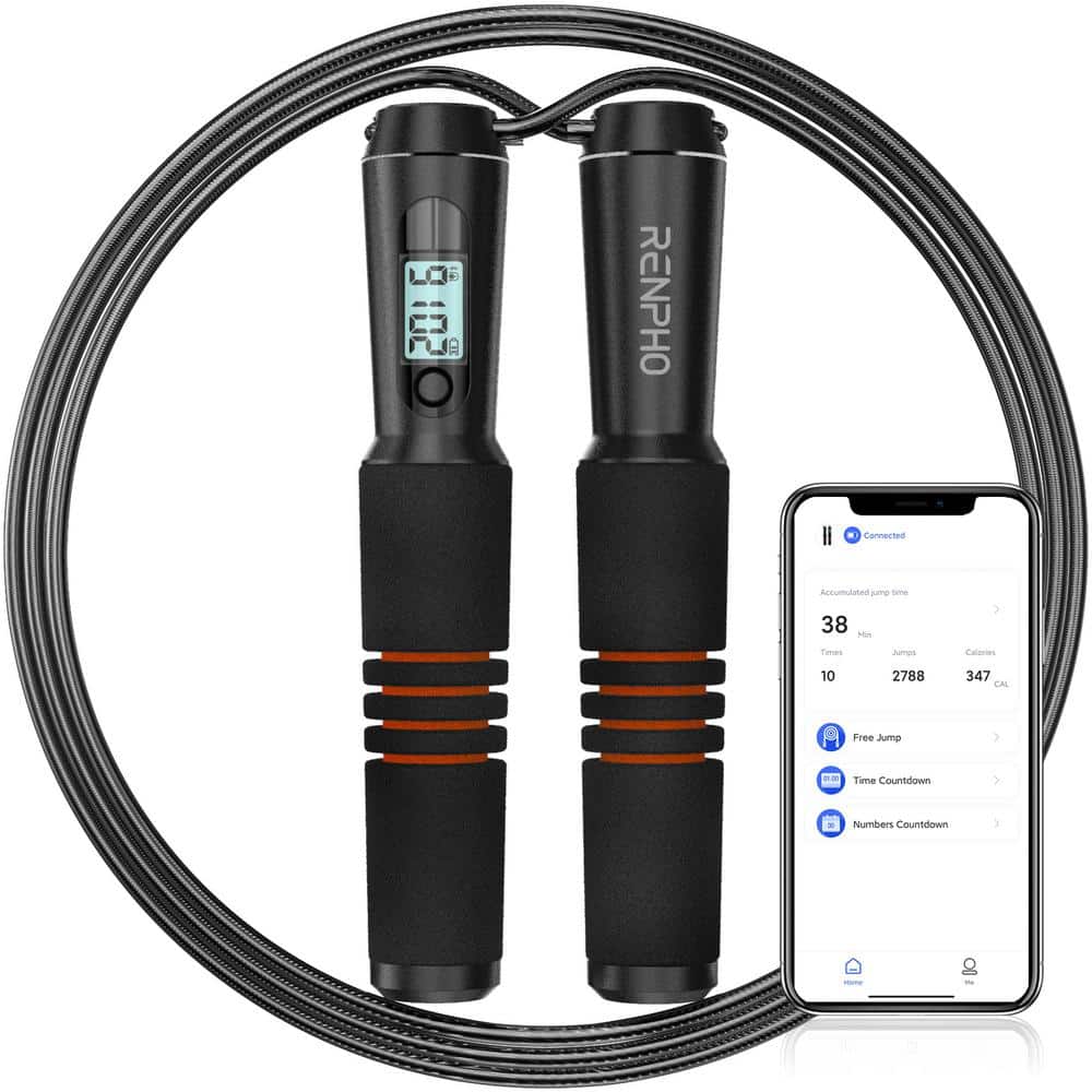  Jump Rope, RENPHO Smart Jump Rope with Counter, Fitness Skipping  Rope with APP Data Analysis, Workout Jump Ropes for Home Gym, Crossfit, Jumping  Rope for Exercise for Men, Women, Kids