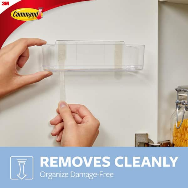 Command Under Sink Cabinet Caddy, White, Holds 7.5lbs, 1 Caddy