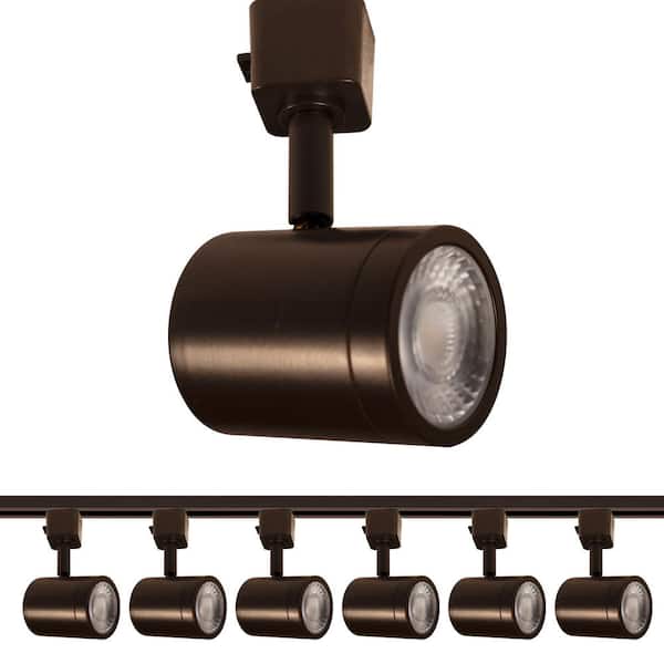WAC LIMITED Charge Dark Bronze 3000K Integrated LED Halo Style LED Linear Track Line Voltage Round Back Head (6-Pack)