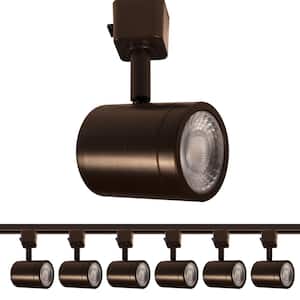 Charge Dark Bronze 3000K Integrated LED Halo Style LED Linear Track Line Voltage Round Back Head (1-Pack)