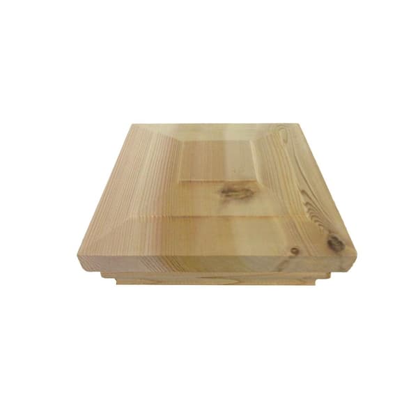 4 in. x 4 in. Step-Out Flat Top Cedar Post Cap