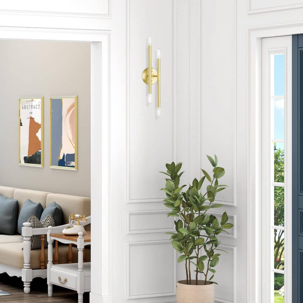 Soho Satin Brass 4-Light Dimmable ADA Wall Sconce