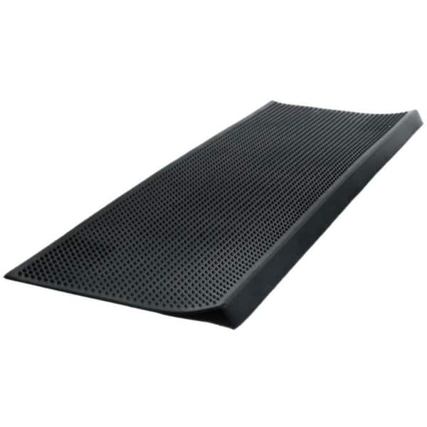 30 in. x 9 in. Black Rubber Outdoor Door Mat