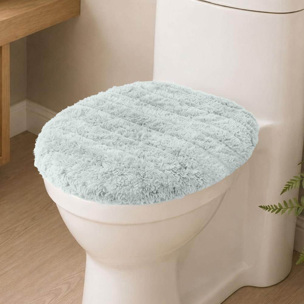 Home Weavers Microfiber Toilet Lid Cover, Machine Wash, Fits Round, Elongated & Oblong Toilet Lids, 18x18, Light Blue price history on PriceWatchPro