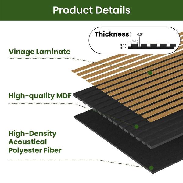 comforthomi 0.83 in. x 0.66 ft . x 7.84 ft. American Oakfinished