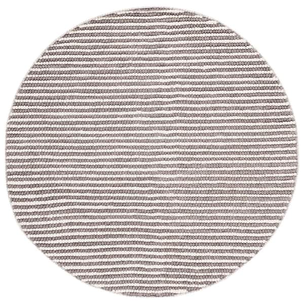 Natura 6 ft. x 6 ft. Ivory/Dark Brown Basket Marle Round Area Rug