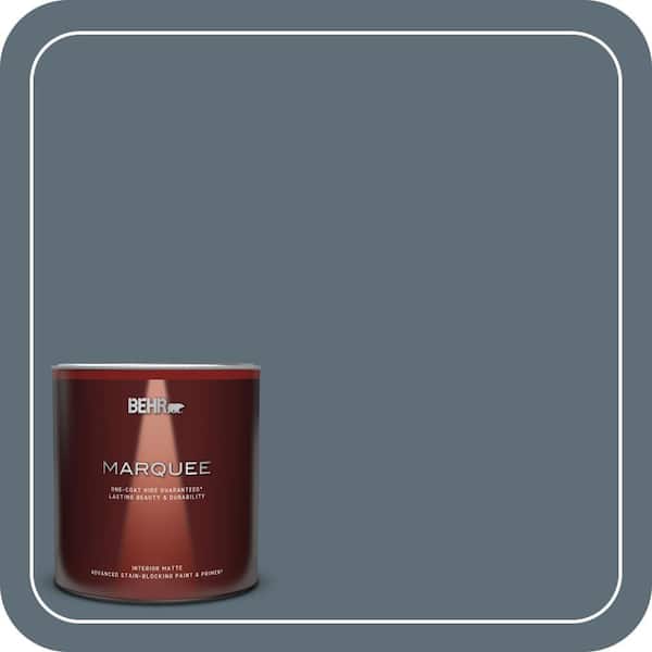 BEHR MARQUEE 1 qt. #N480-6 NYPD One-Coat Hide Matte Interior Paint & Primer
