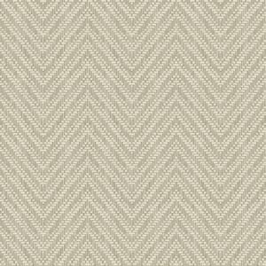 Glynn Chevron Beige Paper Non-Pasted Textured Wallpaper