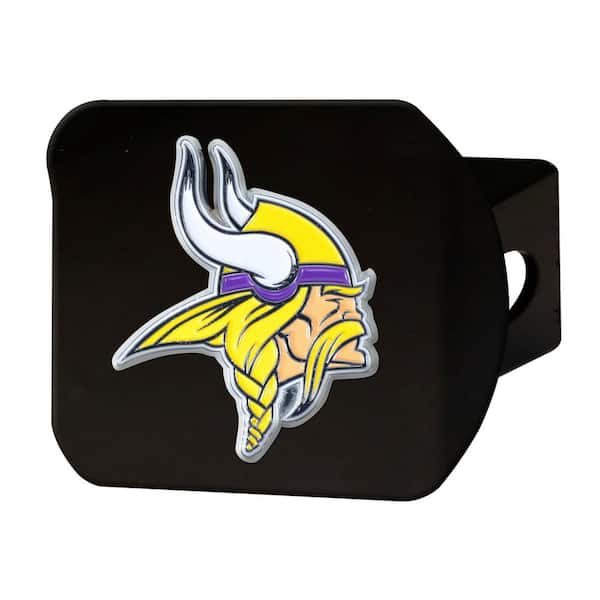 FANMATS NFL - Minnesota Vikings 3D Color Emblem on Type III Black Metal Hitch Cover