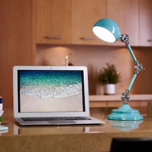 12.5 in. Turquoise Wellness Series Revive LED Desk Lamp