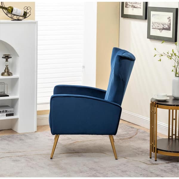 Blue Velvet Sofa Chair