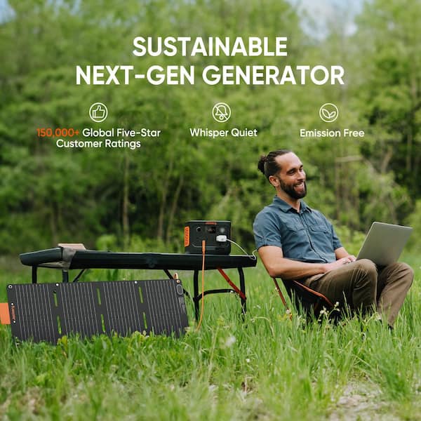 Jackery 300W Output/600W Peak Solar Generator 300 Plus Push Button 