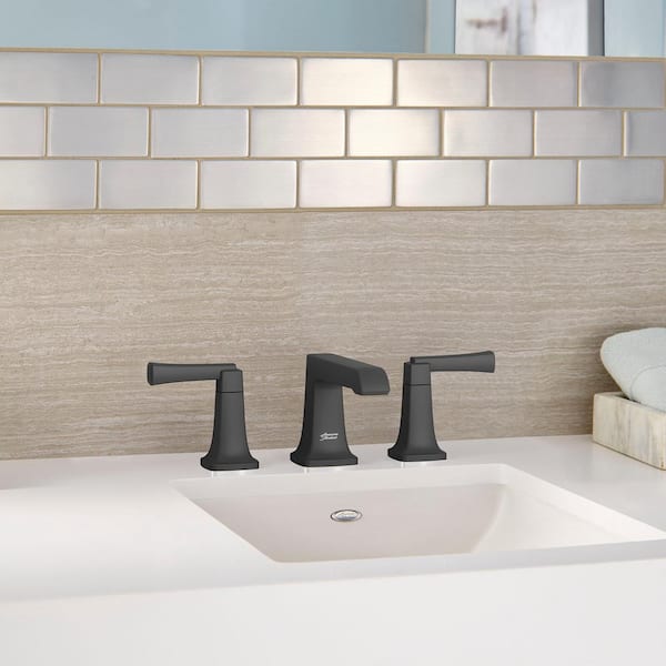 Townsend 8 in. Widespread 2-Handle Bathroom Faucet in Matte Black