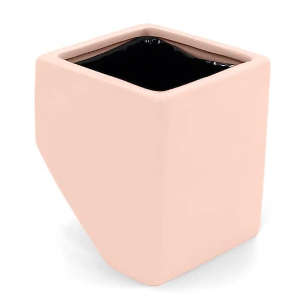 Arcadia Garden Products - Cube 3-1/2 in. x 4 in. Coral Ceramic Wall Planter
