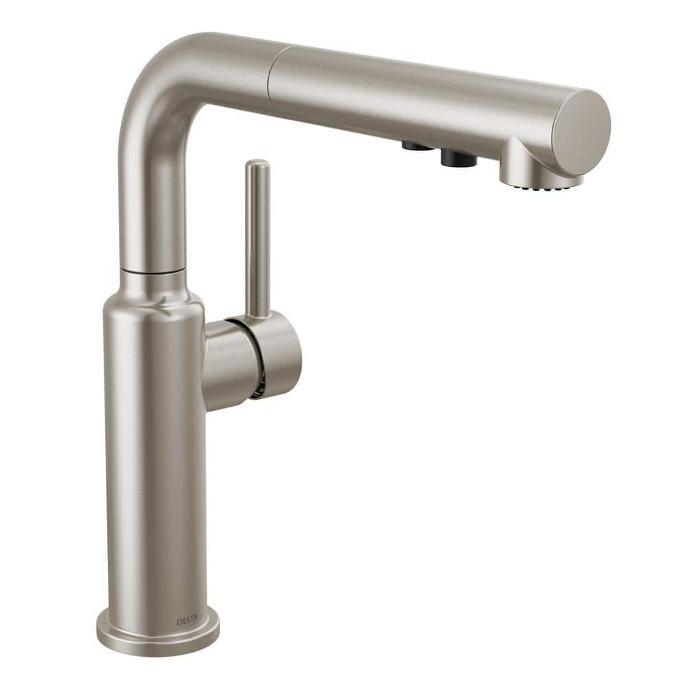 Daneri Brushed Nickel Pull-Out Kitchen Faucet with Lever Handle