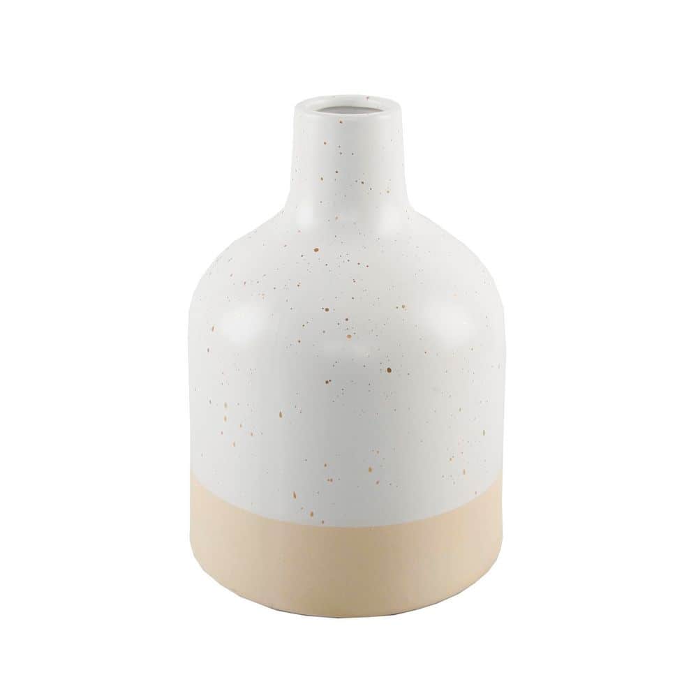 2-Tone Speckle White Ceramic Planter (8 in. W x 11 in. H) price history on PriceWatchPro