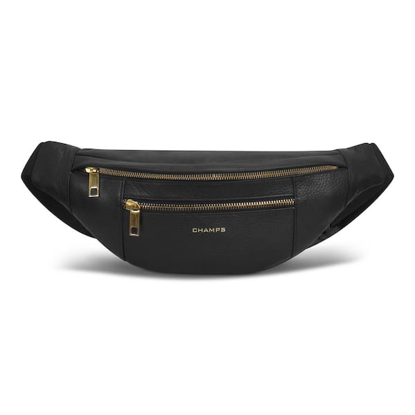 Gala Collection 14 in. Black Leather Waistpack