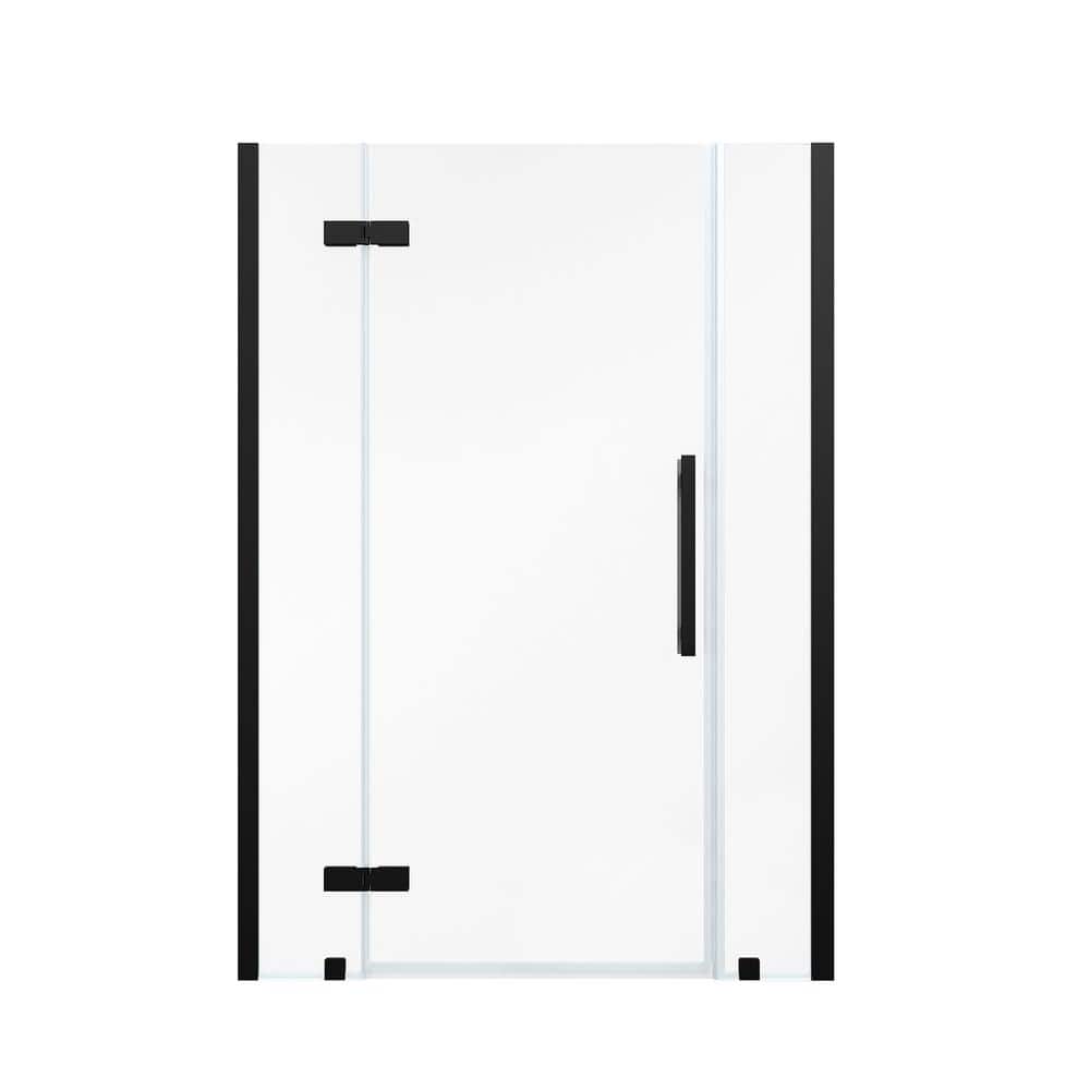 Tampa 48'' W x 72'' H Frameless Black Shower Kit