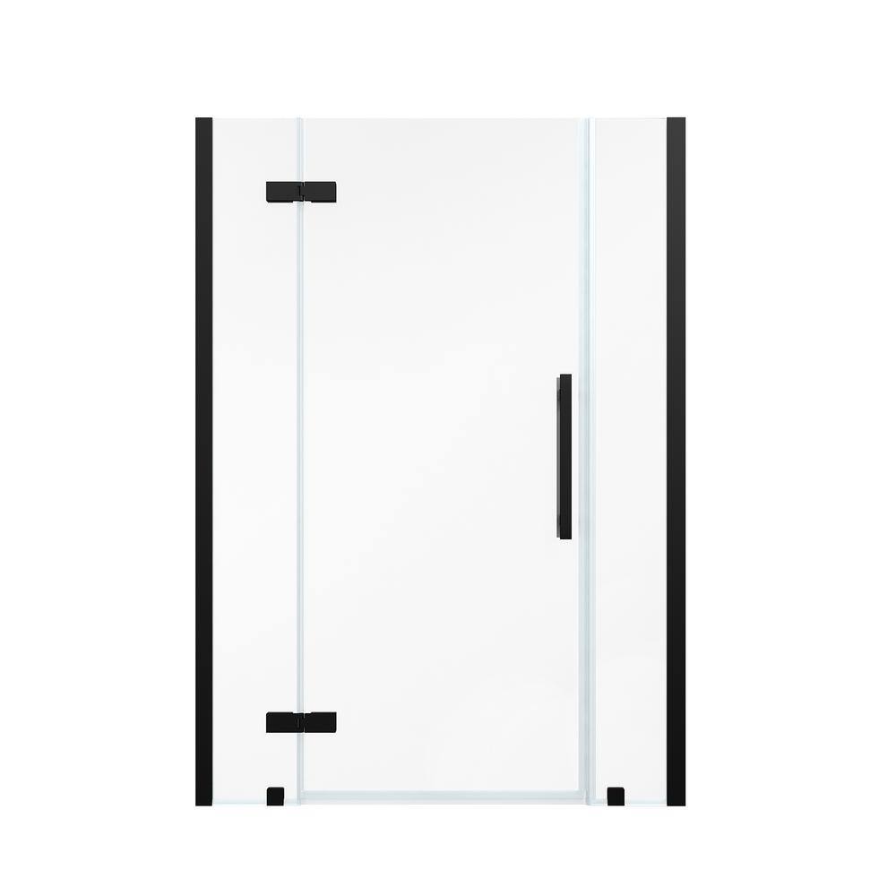 Tampa 50" x 72" Black Frameless Glass Shower Kit